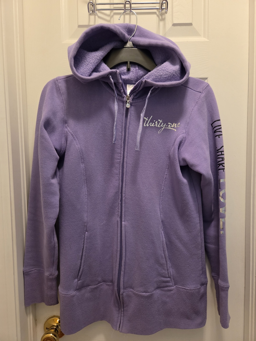 Thirty-One Gifts Lavender Zip Hoodie